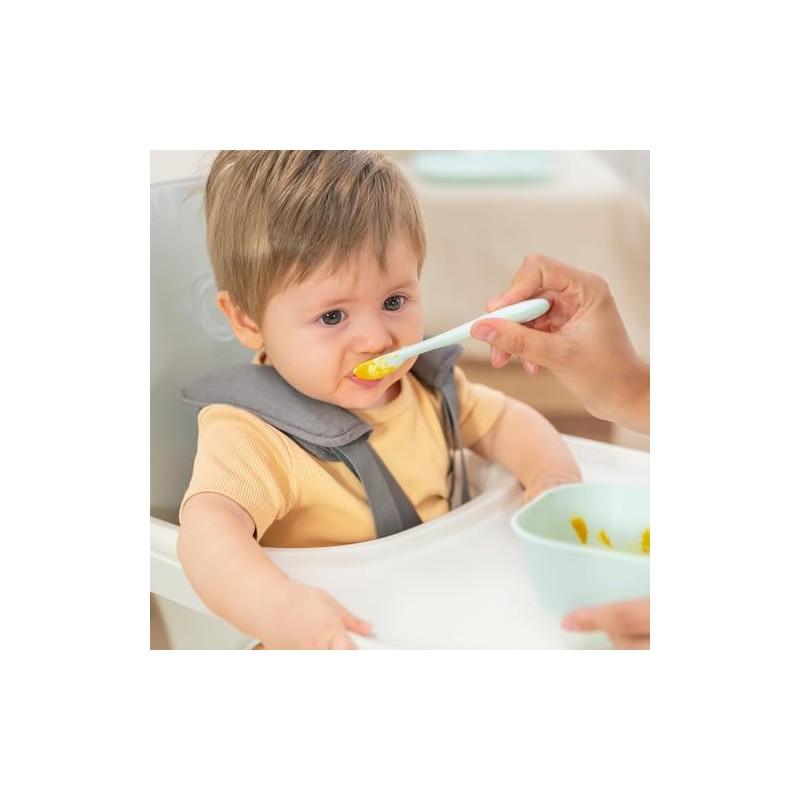 Miniland Dolce Mint Flexible Spoon and Fork Set Made in