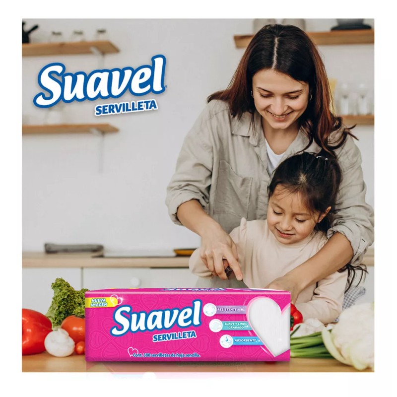 Suavel servilletas oja sencilla 380 piezas