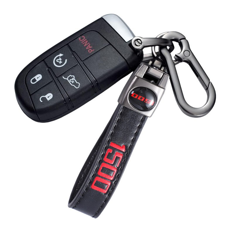 TVKJHG Genuine Leather Car Keychain for Dodge RAM 1500 Key