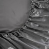 Sfoothome Satin Full Bed Sheet Sets 4Pieces Charcoal Silky Smooth