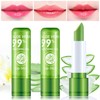 3 Pack Aloe Vera Lipstick,Long Lasting Nourishing Moisturizing Lip Stick,Magic