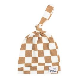 Copper Pearl Baby Beanie Hat Top Knot Stretchy Soft Rad