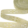 Cinta jacquard boho de 10 yardas con bordado dorado para