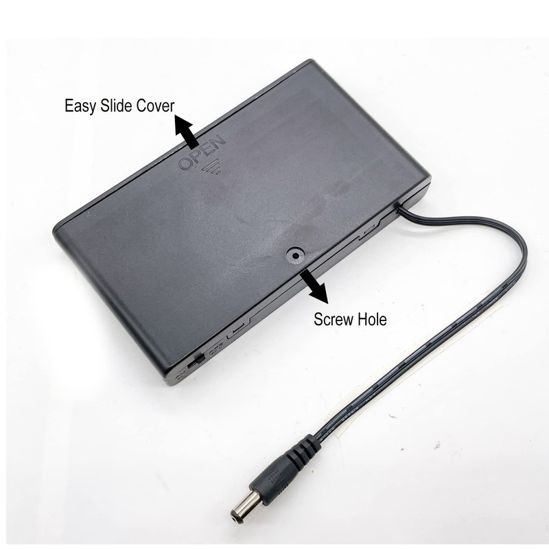 Jstincal 8AA Battery Holder, 8 AA Battery Box, 8 x