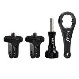 HSU Aluminum Camera Tripod Mount Adapter, 1/4"- 20 Camera Mount with Aluminum Thumbscrew, Tripod Adapter Compatible with Insta360 X4/X3/X2/X/RS/R/GoPro/Sony/Sjcam and Other Cameras (4 Pack)