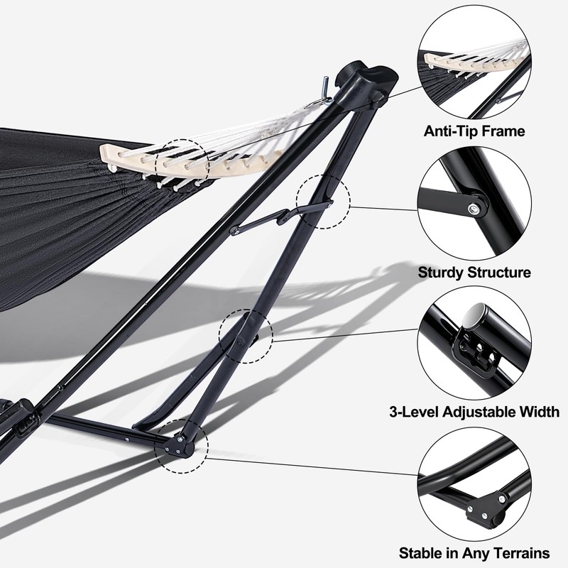 Chloraeon 2-in-1 Kids Hammock & Swing Chair - Adjustable Folding