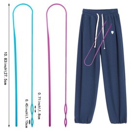 8 Pack Drawstring Threader, Flexible Drawstring Threader Plastic Drawstring Replacement Tool for Jackets Swim Trunks Pants Sweatpants Shorts Hoodies Scrubs