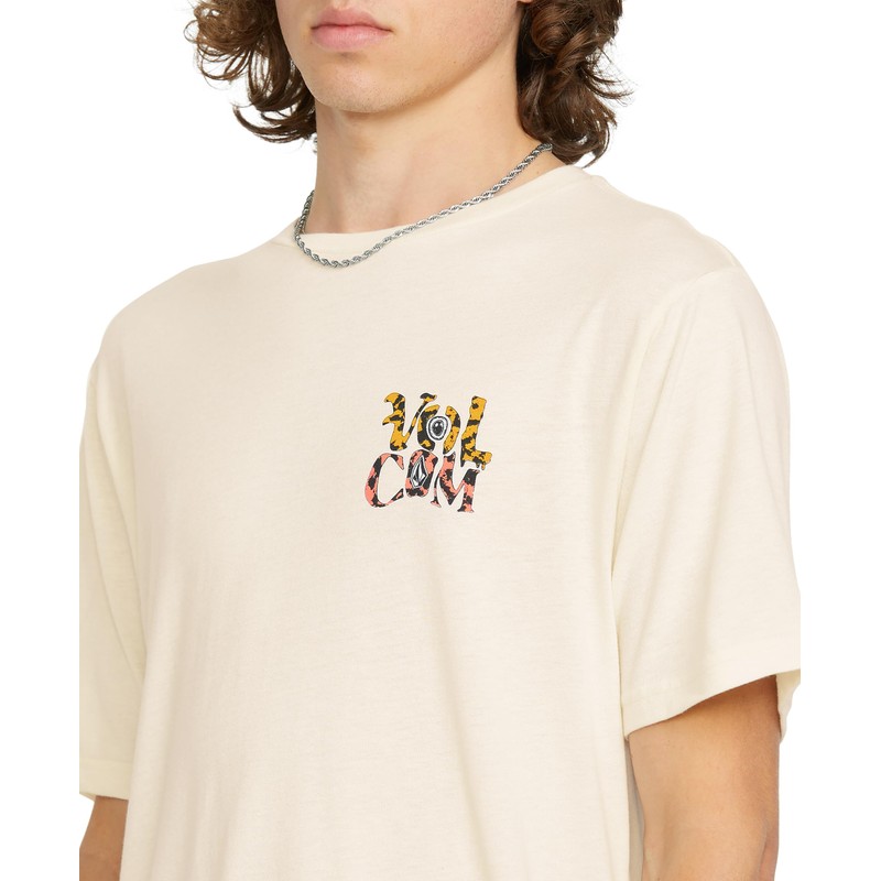 Volcom Men's Eye Warp Short Sleeve Tee, Off White Heather