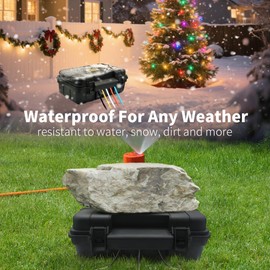 Paxboxtech Large Outdoor Electrical Box (13.5 x 9.5 x 5.5 inch), IP54 Waterproof Outdoor Extension Cord Cover, Weatherproof Outlet Box, Protect Power Strip, Outlet, Timer, Plug, Holiday Light, Black