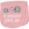 inktastic Grandaddy Loves Me Grandchild Baby Burp Cloth Pink 28c49