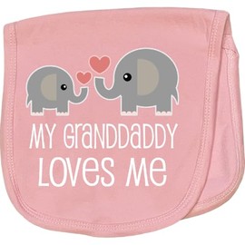 inktastic Grandaddy Loves Me Grandchild Baby Burp Cloth Pink 28c49