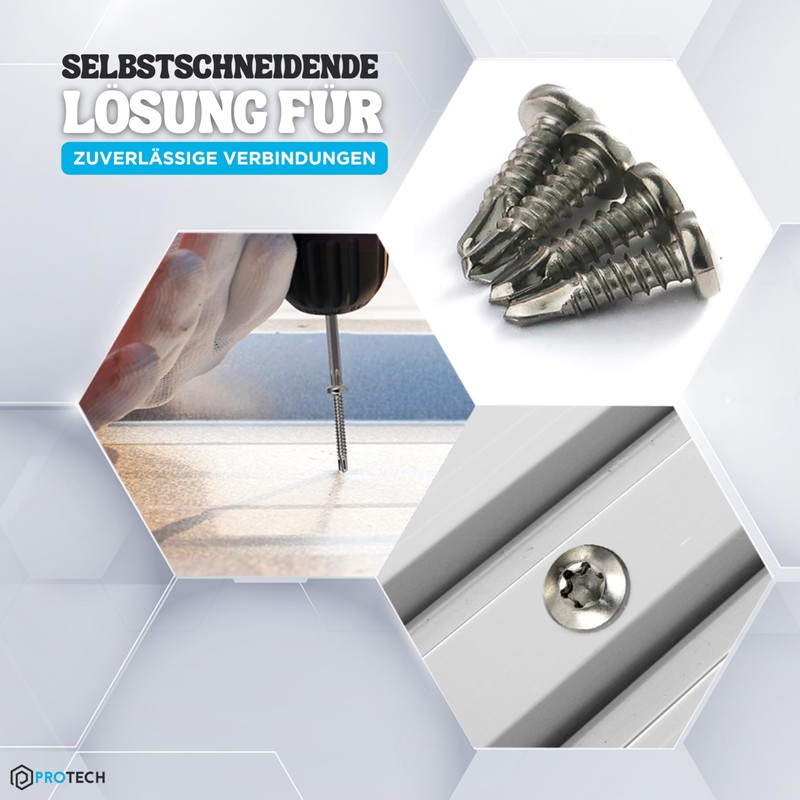 PROTECH Pack of 20 Drilling Screws Shape M Torx 4.8