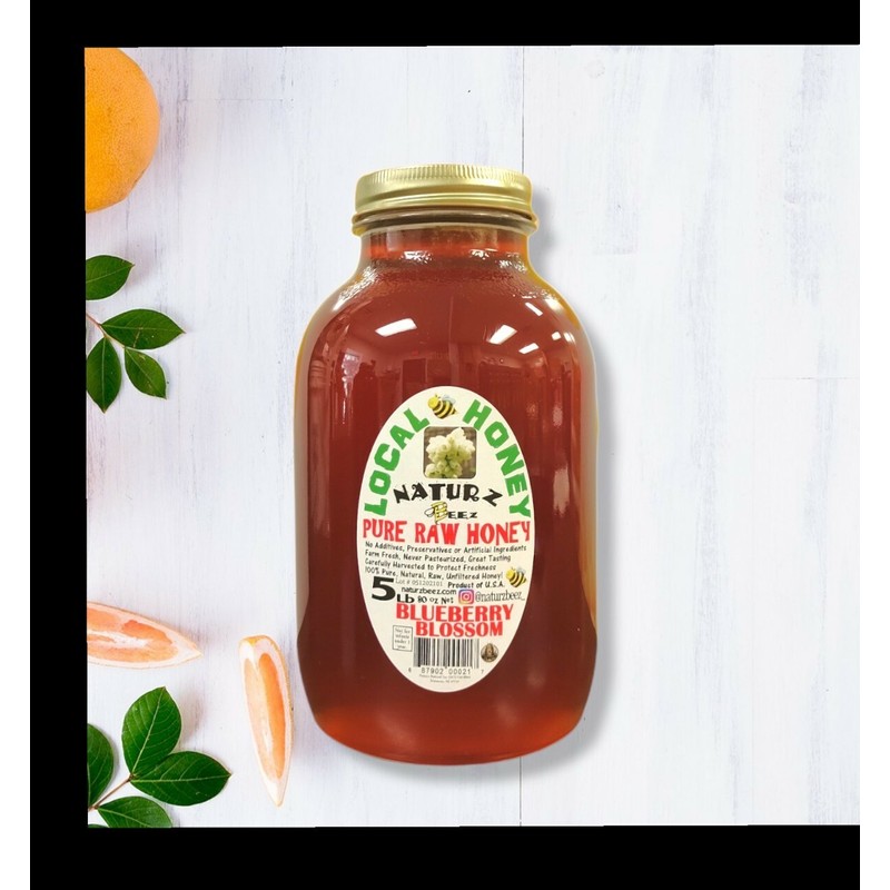 NATURZ BEEZ RAW HONEY BLUEBERRY BLOSSOM 5 LBS 100% PURE