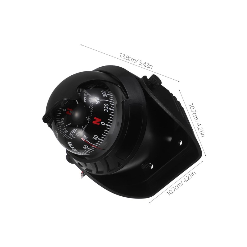 BUGUUYO Dashboard Compass with LED Night Navigation Light and Shockproof