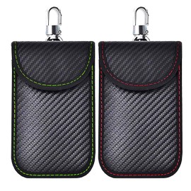 Faraday Pouch for Car Keys, 2 Pack Car Key Signal Blocker Pouch Faraday Bag Rfid Key Pouch Key Fob Protection Pouch for Keyless Car