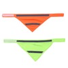 AWOCAN 2PCS Reflective pet Triangle Scarf, Fluorescent Yellow Orange Scarf,