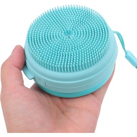 2 Cepillos Exfoliantes Corporales de Silicona, Depurador para Ducha y Lavado de Cabello, Pack 2 Piezas Verde y Rosa, Cepillo Multipropósito para Masaje y Limpieza Corporal