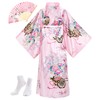 Japanese Anime Women's Long Kimono Robe Fancy Dress Hand Held