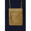 Neck purse pouche LEAS, Genuine Leather, beige - ''LEAS Travel-Line''