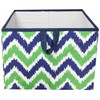 Bacati - Large Storage Tote Mix N Match Ikat Chevron/Dots