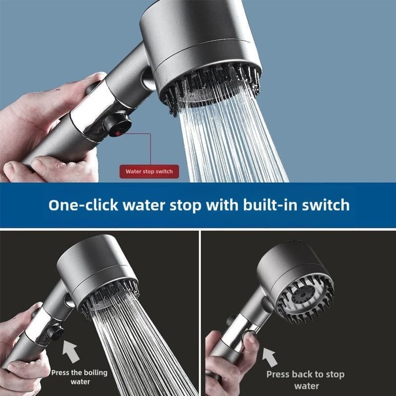 Cowenhey Ion Drops Shower Head, Filtered Shower Head with Massage