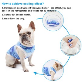 Dog Cooling Vest,Dog Cooling Jacket, Dog Cooling Coat, Pet Cooling Vest, Cool Jackets for Dogs, Lightweight Sun-proof Pet Vest with Magic Tape for Outdoor Hunting Training and Camping