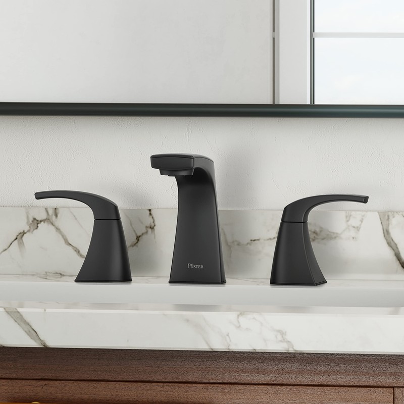 Pfister Karci Bathroom Sink Faucet, 8-Inch Widespread, 2-Handle, 3-Hole, Matte