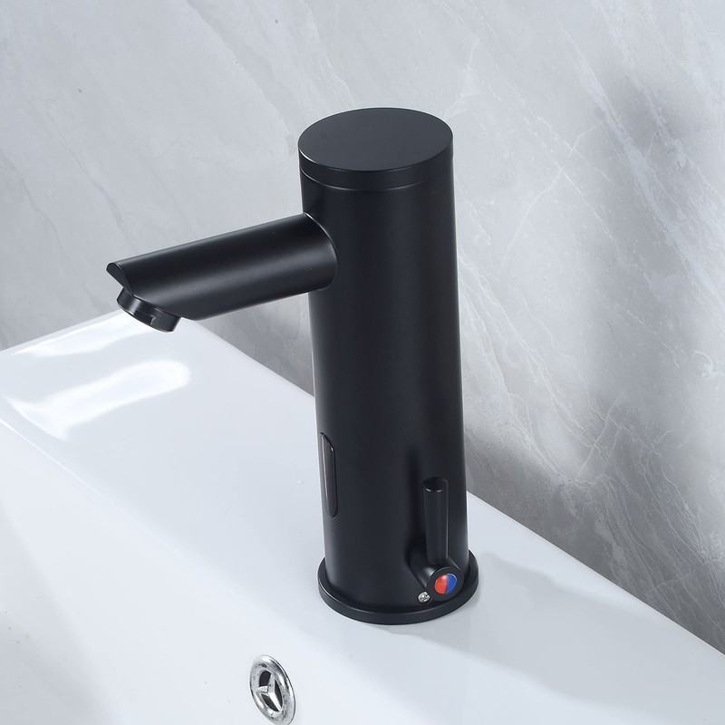 HHOOMMEE Automatic Touchless Bathroom Sink Faucet Motion Activated Sensor Hands