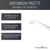 Schwertkrone Curved tweezers anatomically with guide pin offset grooved -