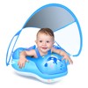 LAYCOL Baby Swimming Float with UPF50+ Sun Canopy Baby Floats
