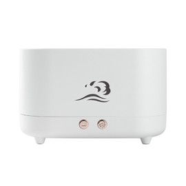 Flame Aroma Diffuser Automatic Power Off Colorful Breathing Light Quiet Lamp Flame Atomizing Humidifier White
