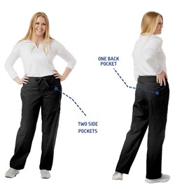 SPECTRUM UNIFORMS Unisex Scrub Pant Cargo Pant | Elastic and Drawstring Waist Soft Fabric Ideal for Medical Professionals Lab Work Wear Nurse Pant Black