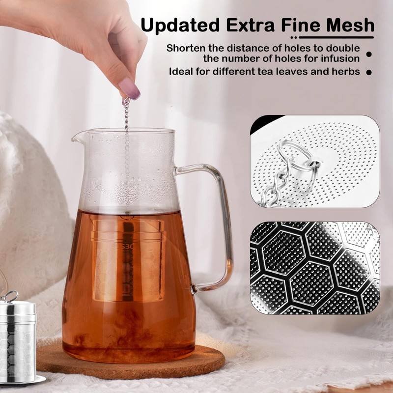 304 Stainless Steel Tea Strainer, Extra Fine Mesh Tea Infuser,