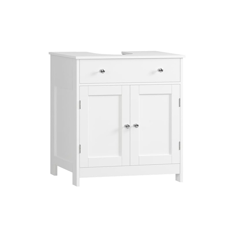 TEENFON Pedestal Sink Storage Cabinet with 2 Doors and Drawer,