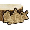 Printtoo Souvenir Wooden Engraved Amsterdam City of Netherlands Custom Fridge