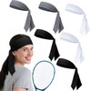 6 Pcs Head Tie Headbands,Ninja Headband,Tie Up Sweatband for Yoga