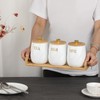 JUXYES Set of 3 Ceramic Canisters Set for Sugar Coffee
