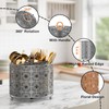 EKNITEY Rotating Utensil Caddy Countertop - Higher Raised Cutlery Caddy