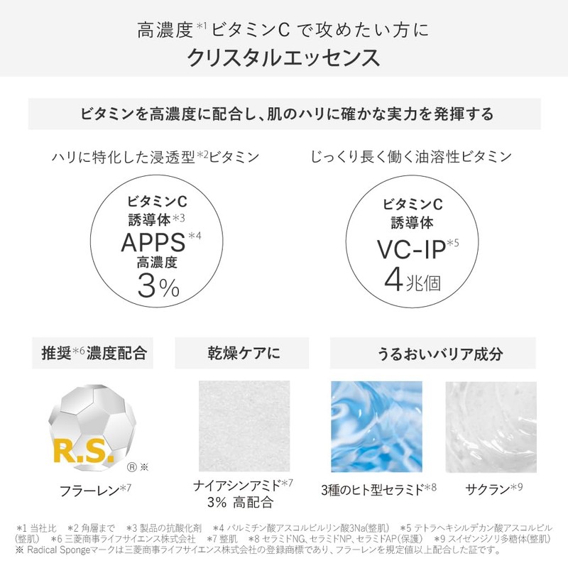 Touver Crystal Essence, High Concentration, Vitamin C Derivative, APPS, Niacinamide,