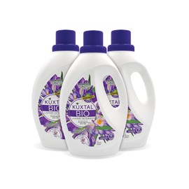 KUXTAL Liquid Laundry Detergent 3-Pack (202.8 fl oz) Biodegradable & Eco-Friendly With Natural Ingredients, Its Cleaning Power Is Deep With Minimum Effort, Wildflowers Scent.