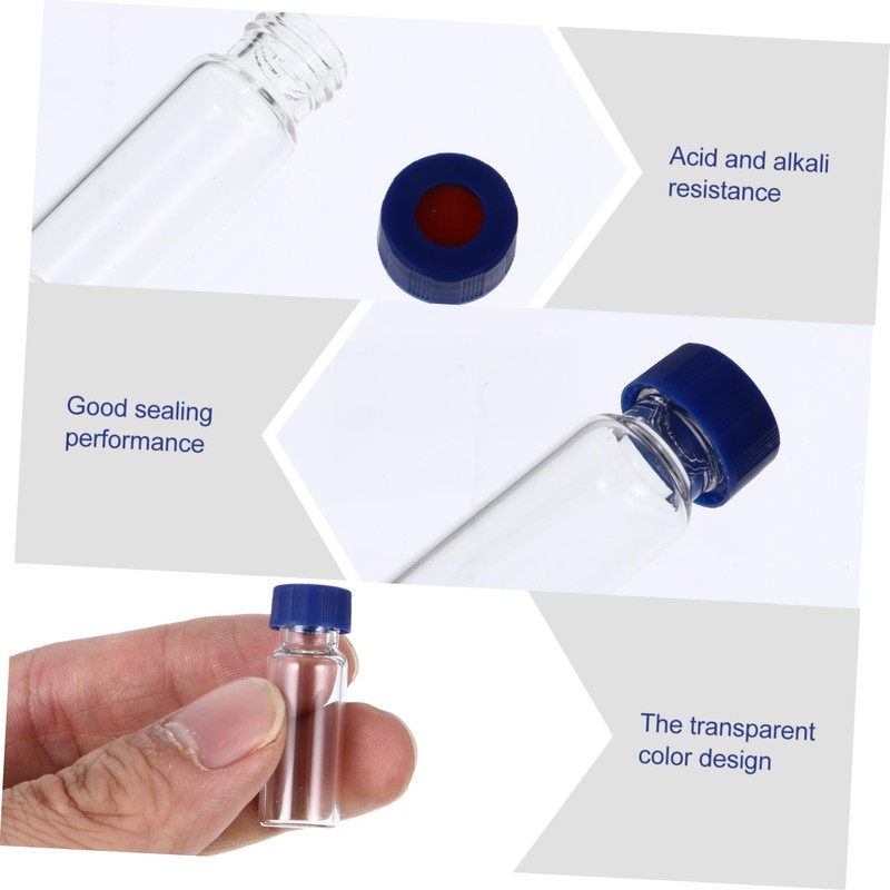 STOBAZA 100Pcs Screw Neck Glass Sampling Vial with for Hplc