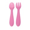 Nuby Silicone Easy Grip Fork & Spoon Set, 12+m in