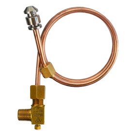 MCAMPAS Pilot Tube 3/16" OD X 20" Copper Pipe Bendable Range Oven Burner With 2065643 Valve