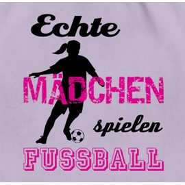 Shirtracer - Gym Bag Backpack - Football Euro 2024 - Real Girls Play Football - Black, 06 Pastel Purple