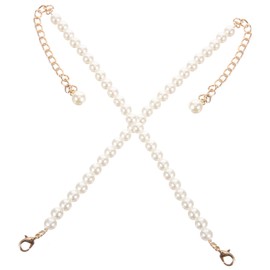 PACKOVE Elegant Pearl Lace Shoes Straps Straps for High Heels for Women's Fashion