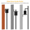 6" Gate Roller Guide with L-Bracket, Universal Adjustable Heavy Duty