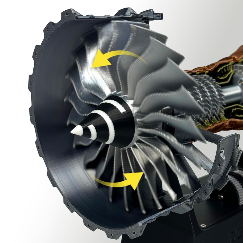 HI-REEKE Jet Engine Model Kit, TR900 Turbofan Aircraft Engine Model