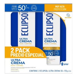 Eclipsol Bloqueador Solar Fps 50+ 2 Pzas Msi