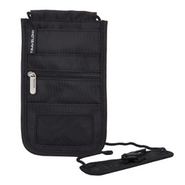 Travelon Rfid Blocking Deluxe - Bolsa de embarque, color negro, pequeña
