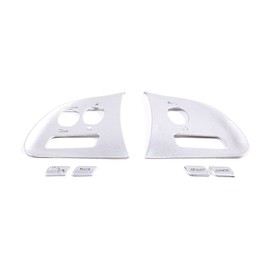Steering Wheel Button Frame Styling Cover Trim Compatible with Jaguar XF 2012-2015 Accessories Car Steering Wheel Panel Protection Frame Molding Interior (6PCS-Silver)